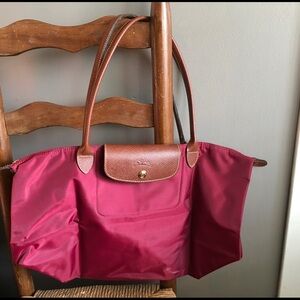 Longchamp Red and Brown Bag Purse